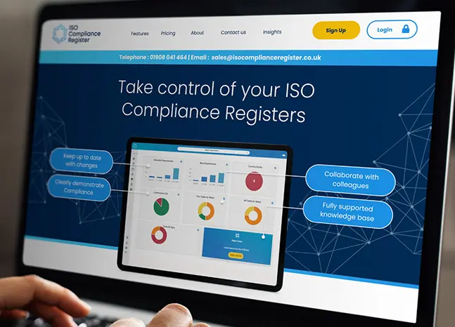 ISO Compliance Register Web Site Design