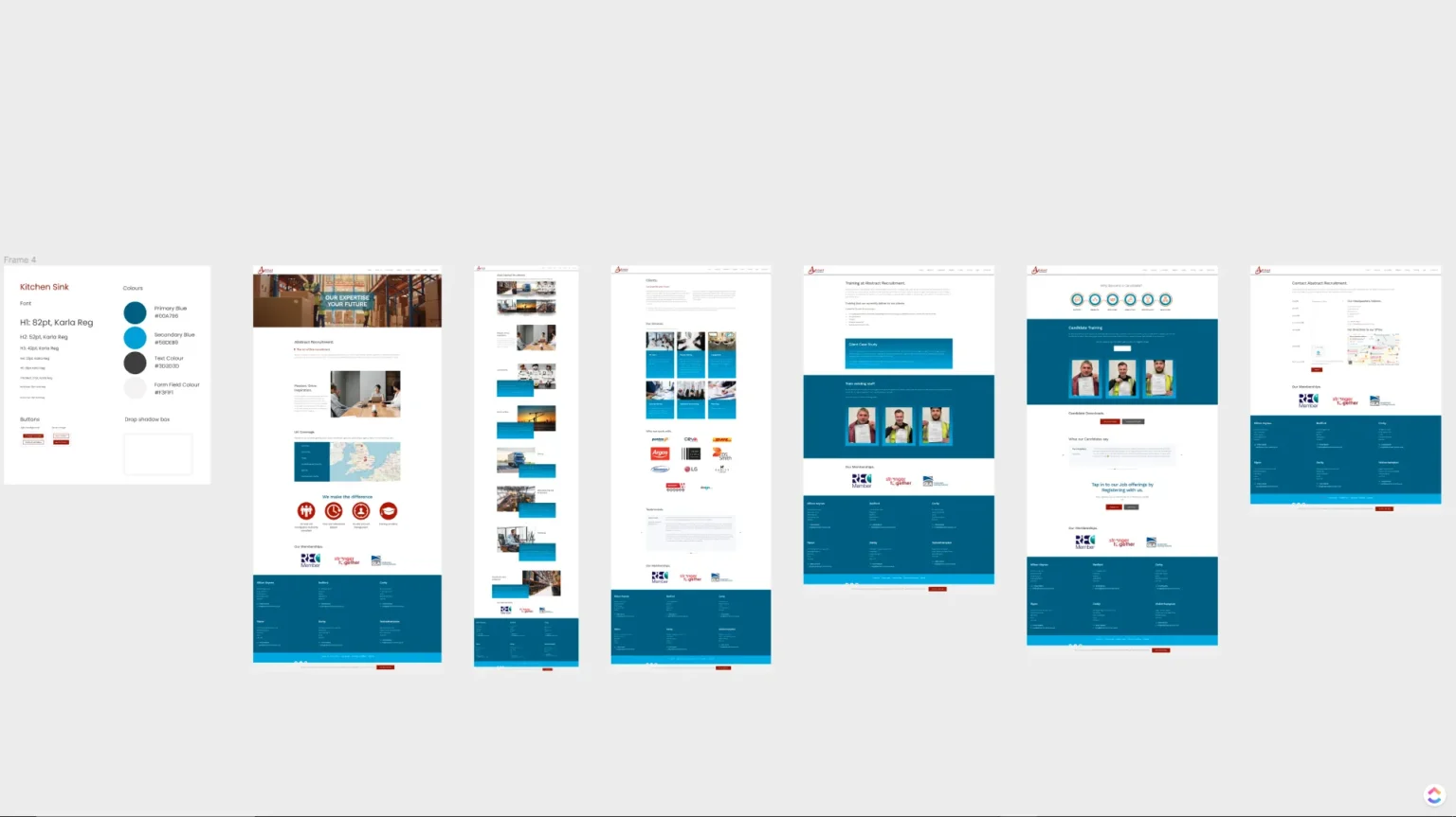 Abstract Recruitment prototype Web Design