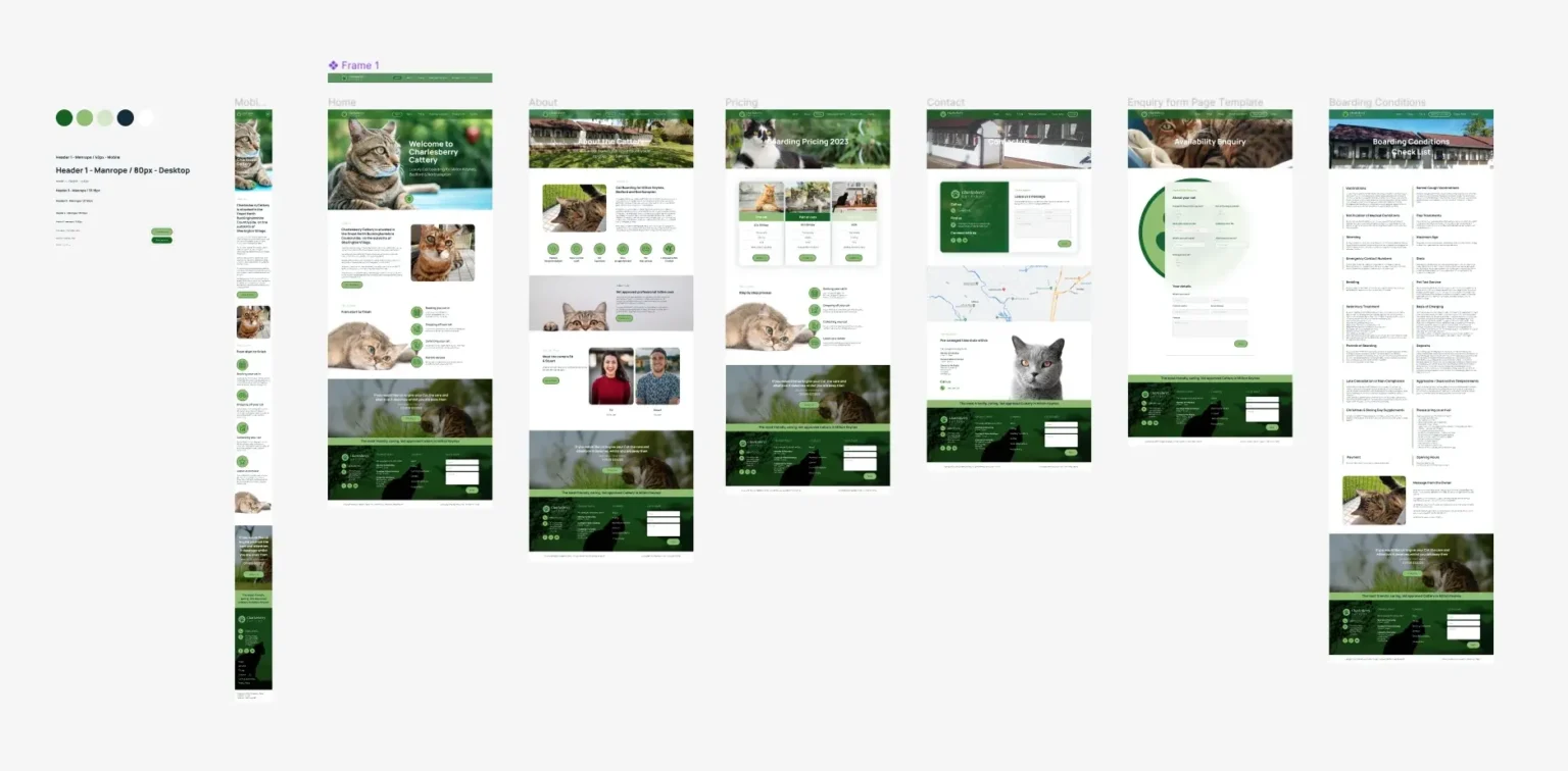 Charlesberry Cattery prototype Design